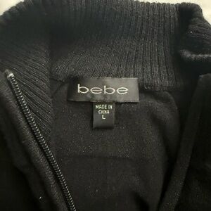 Bebe Classic Black Zip-Up